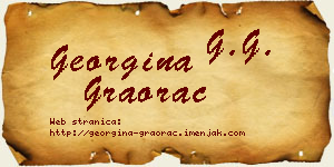 Georgina Graorac vizit kartica